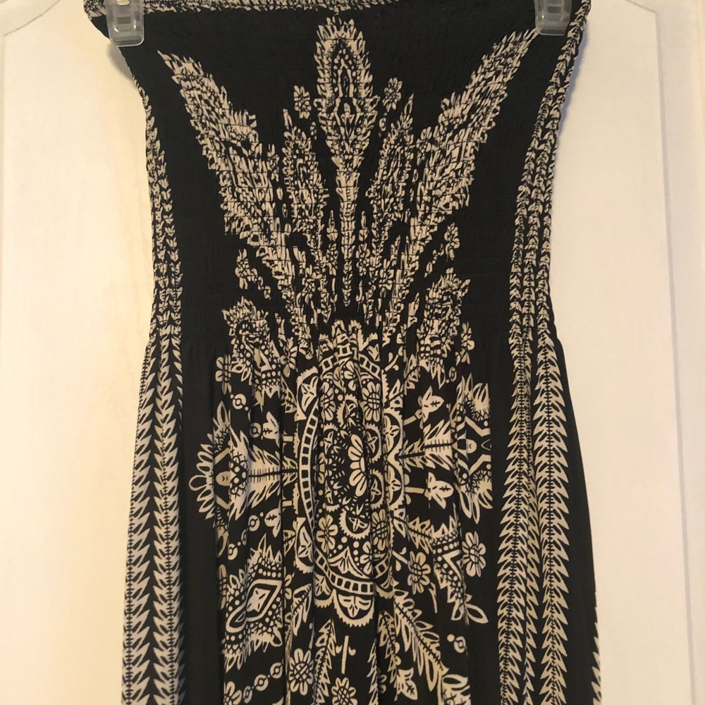 Black Smocked Maxi Dress